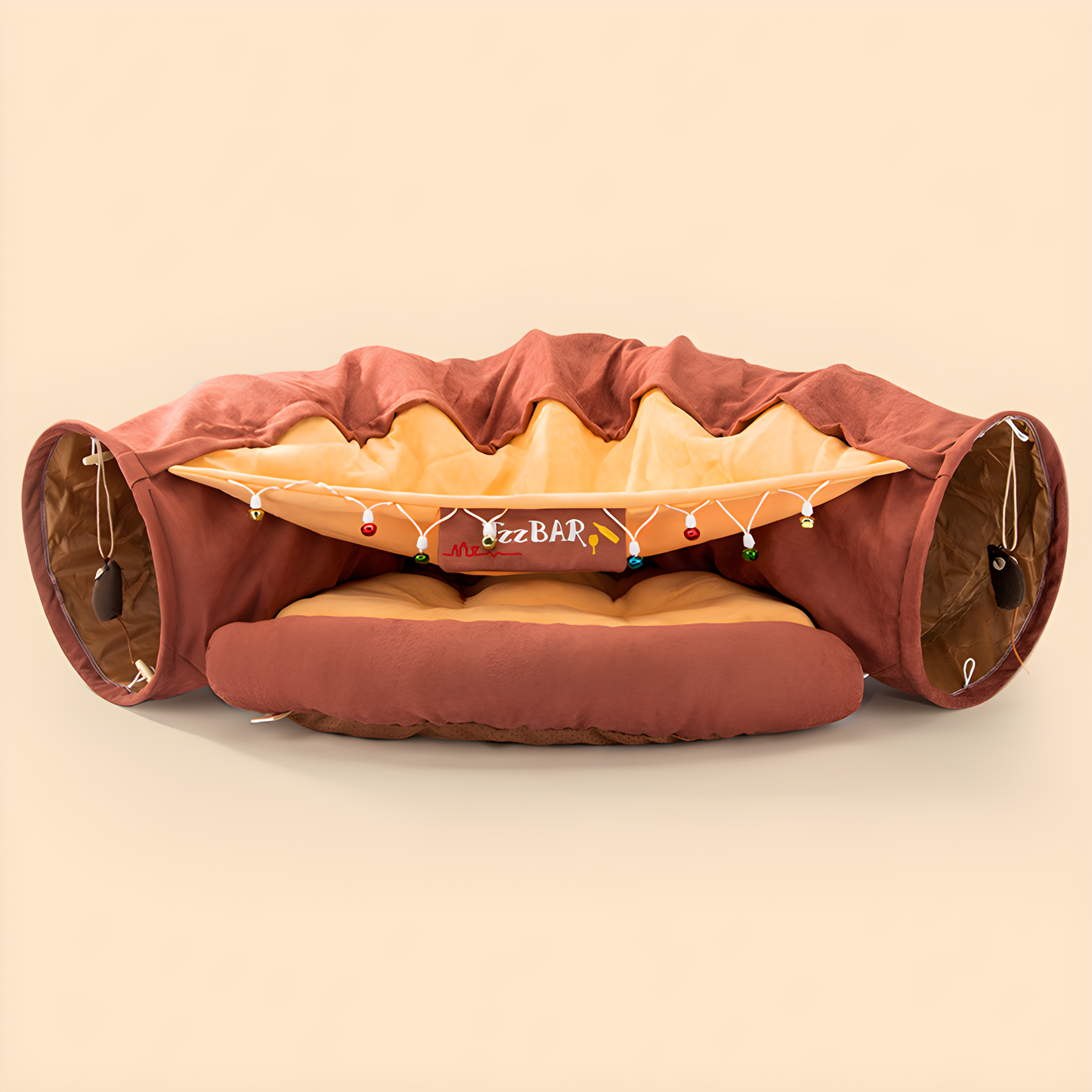 Opvouwbare kattentunnel bar design katten speelgoed Daily Paw