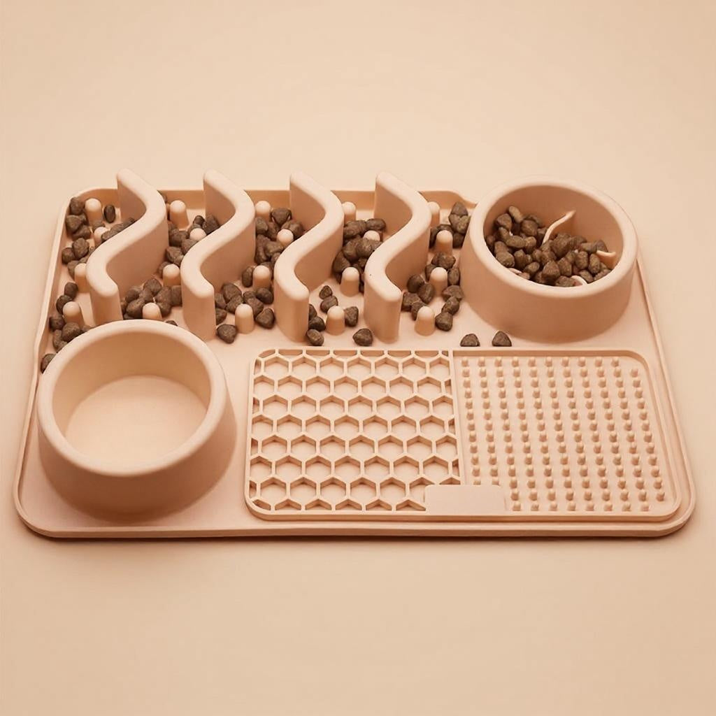 Siliconen likmat beige klein ontspannend ritueel Daily Paw