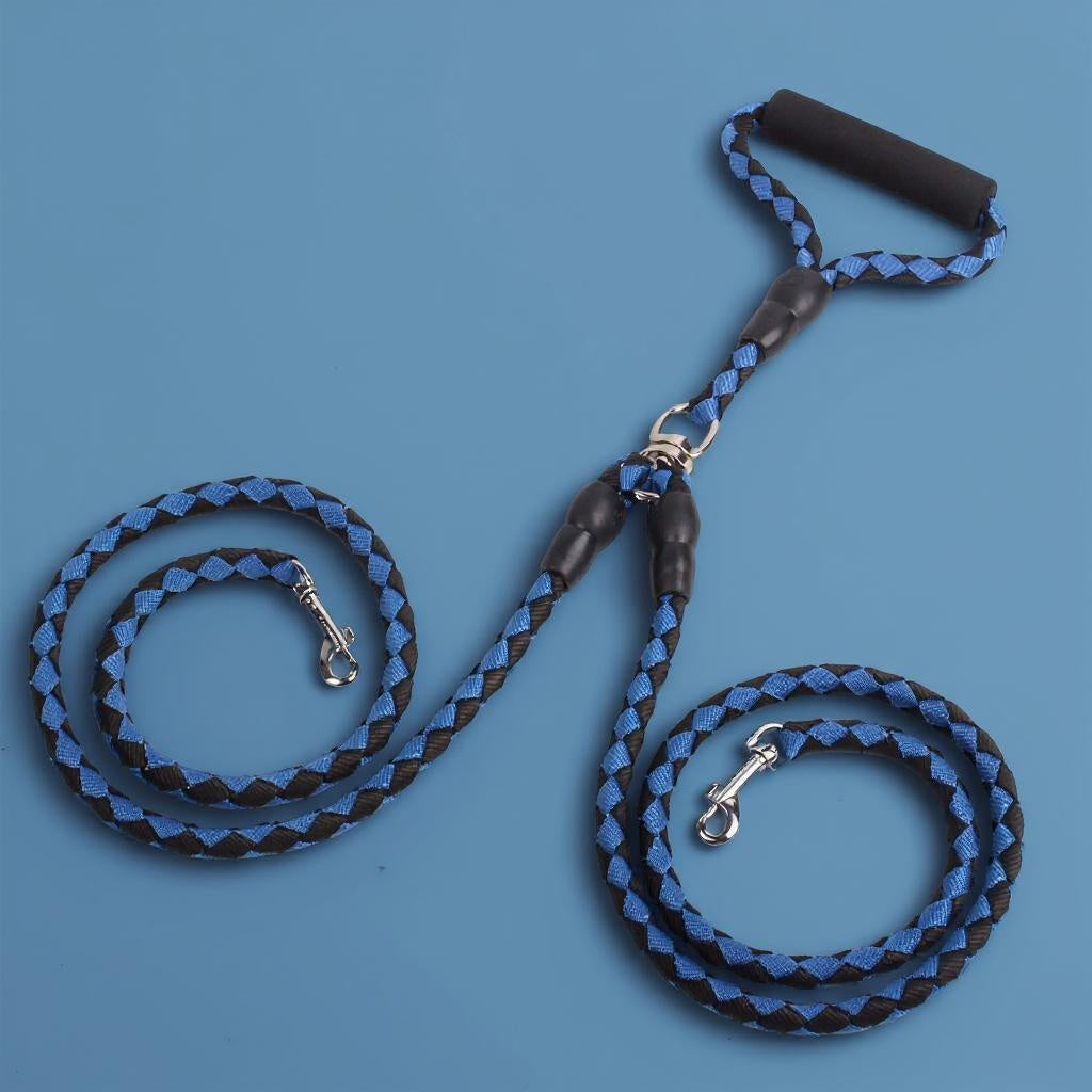 Dubbele hondenriem blauw klimtouw avontuurlijk Daily Paw Nederland