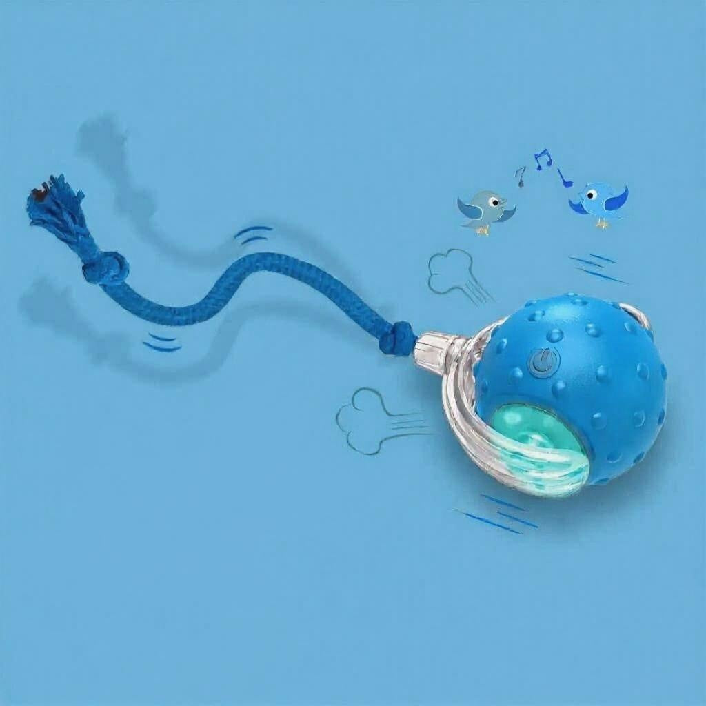Interactief kattenspeelgoed blauw vogel met geluid Daily Paw