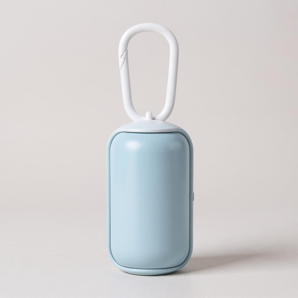 Draagbare afvalbox blauw wit honden wandelingen Daily Paw Nederland