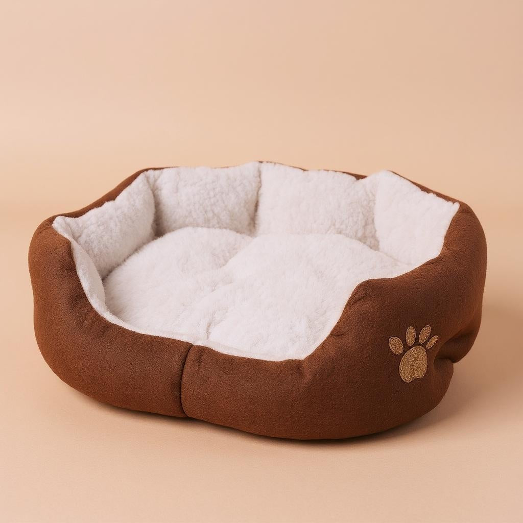 Wasbaar huisdierbed bruin 60x50cm machine wasbaar Daily Paw