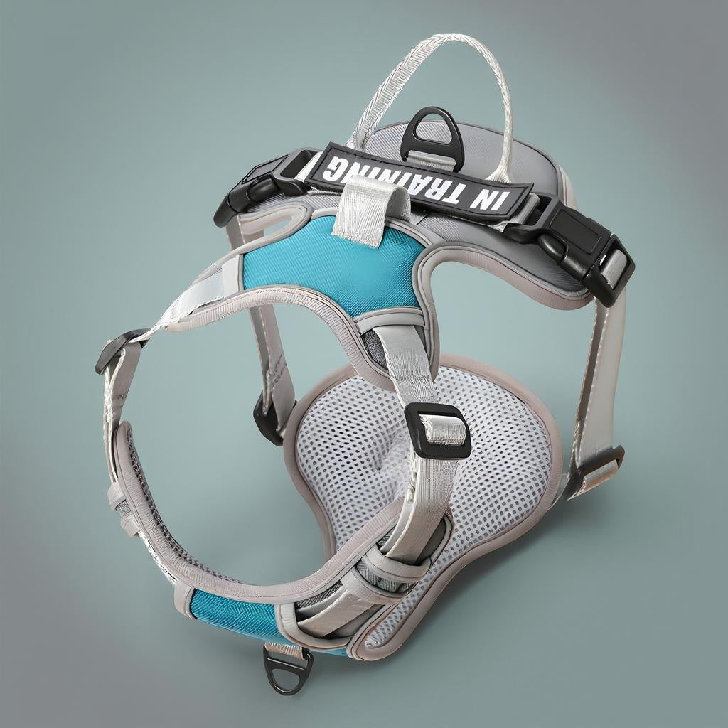 Comfortabel hondenharnas grijs groen verstelbaar Daily Paw Nederland