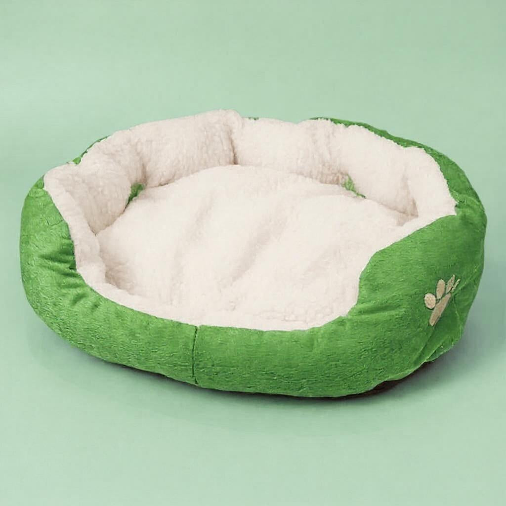Wasbaar huisdierbed groen 50x40cm luxe comfort Daily Paw Nederland