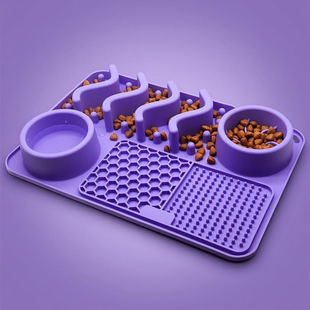 Siliconen likmat paars groot formaat rustgevend eten Daily Paw Nederland