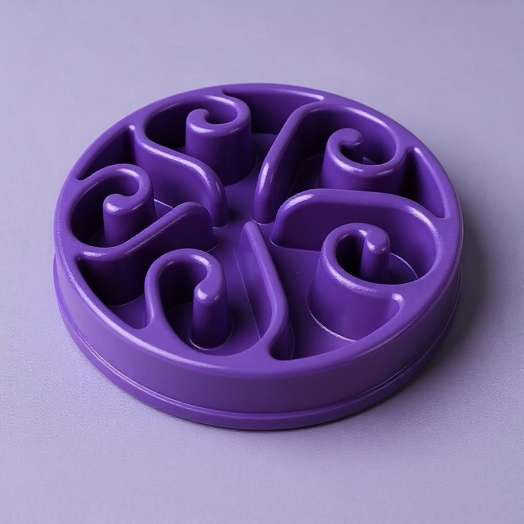 Slow Feeder voerkom paars swirl ontwerp anti-schrok Daily Paw Nederland