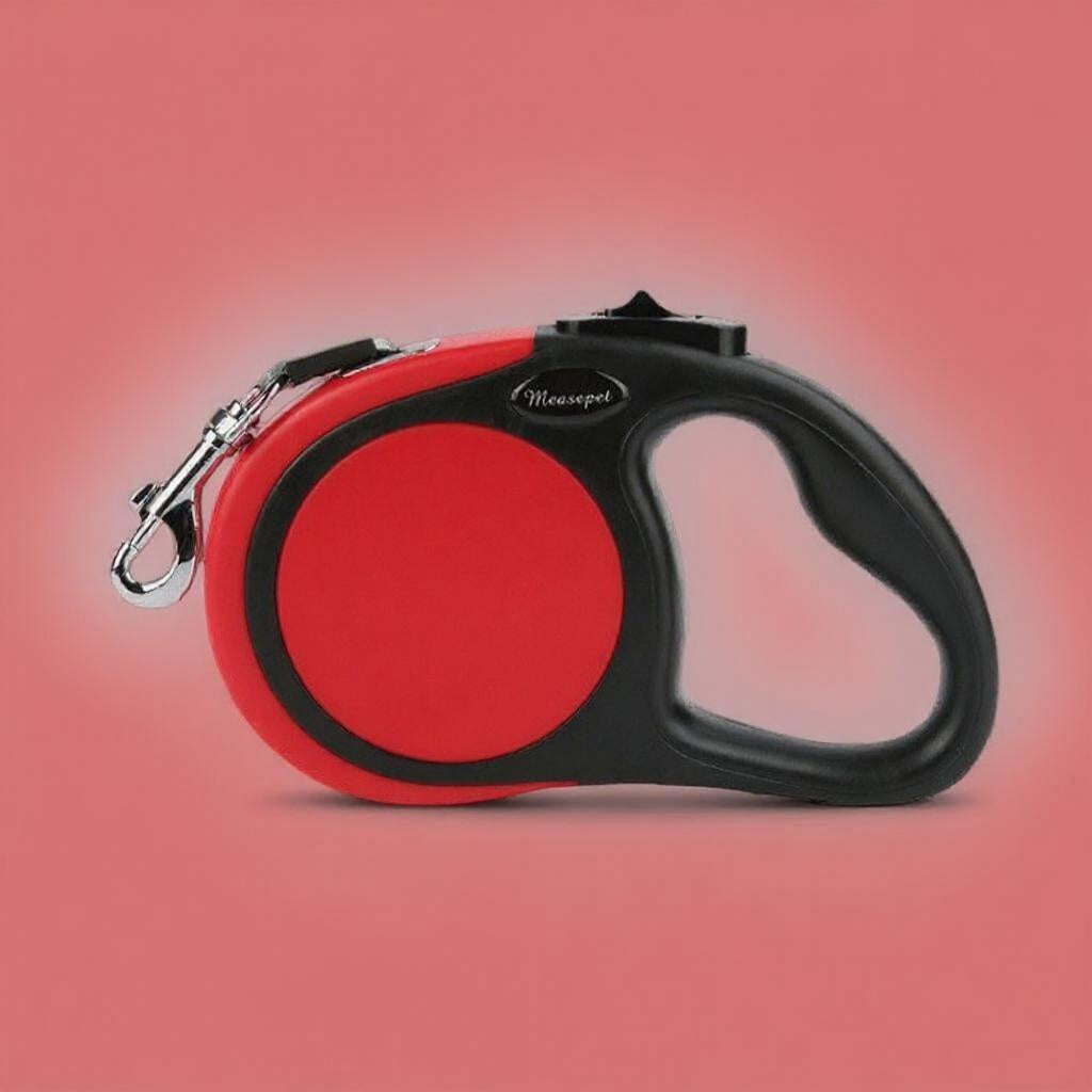Intrekbare hondenriem rood automatisch 5 meter Daily Paw Nederland