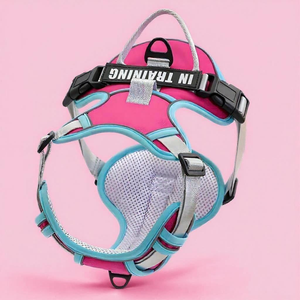 Roze blauw hondenharnas comfortabel voor honden Daily Paw
