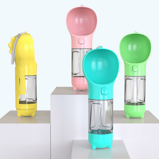 Draagbare water fles 3 functies water voer poepzakjes Daily Paw