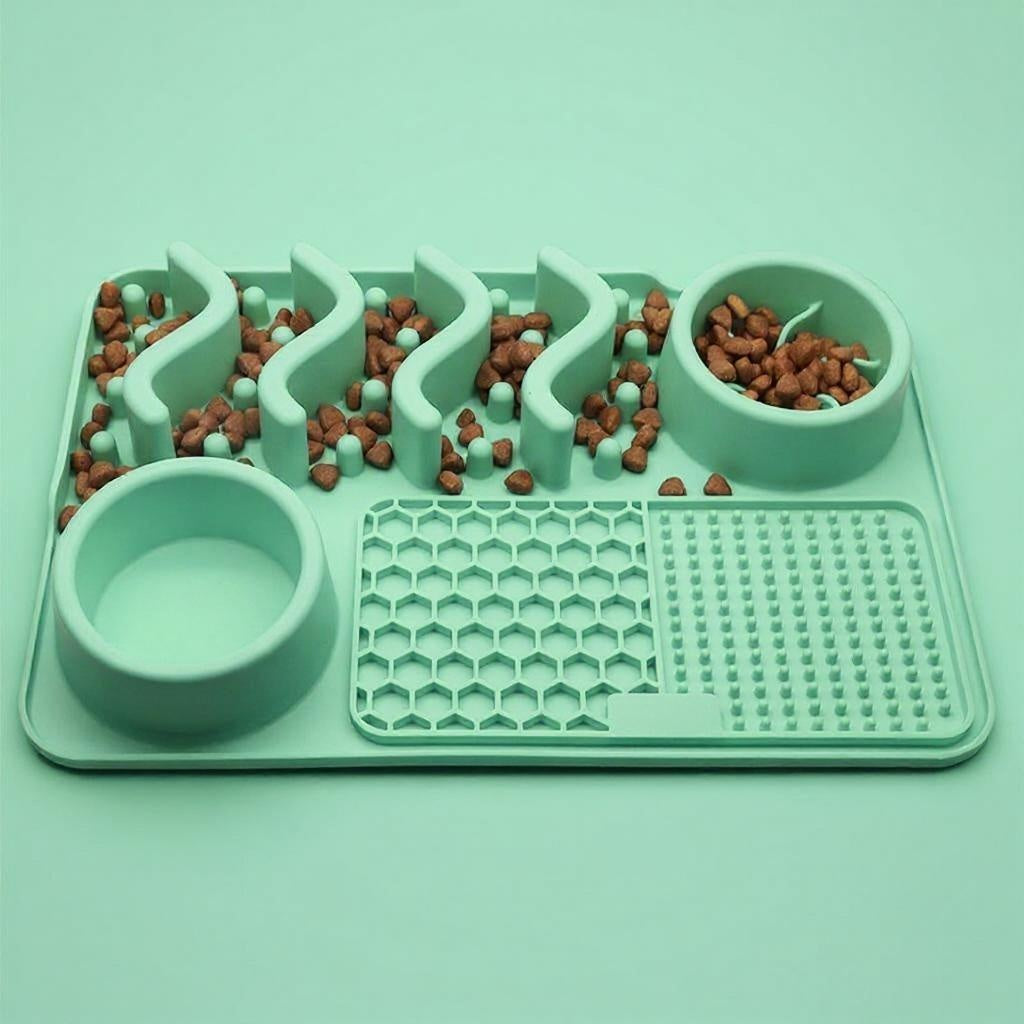 Siliconen likmat groen klein veilig praktisch Daily Paw
